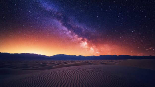 Desert sky filled with shining stars