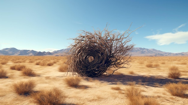 Photo desert tumbleweed