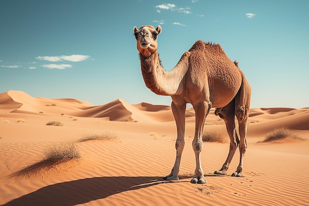 Desert Wanderer HighQuality Photo of a Camel in the Desert