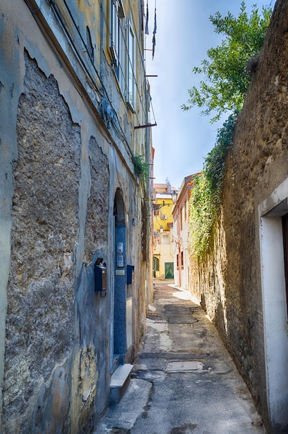 Deserted alley in a italian old city