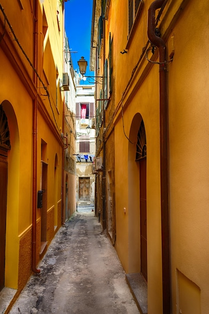 Deserted alley in a italian old city