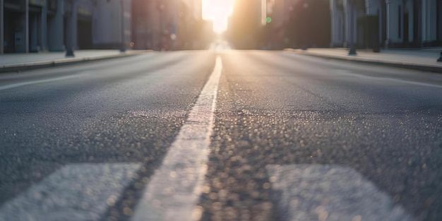 Deserted city roads during extreme heatwave Concept Heatwave photography Abandoned city streets Deserted urban landscapes Extreme weather images