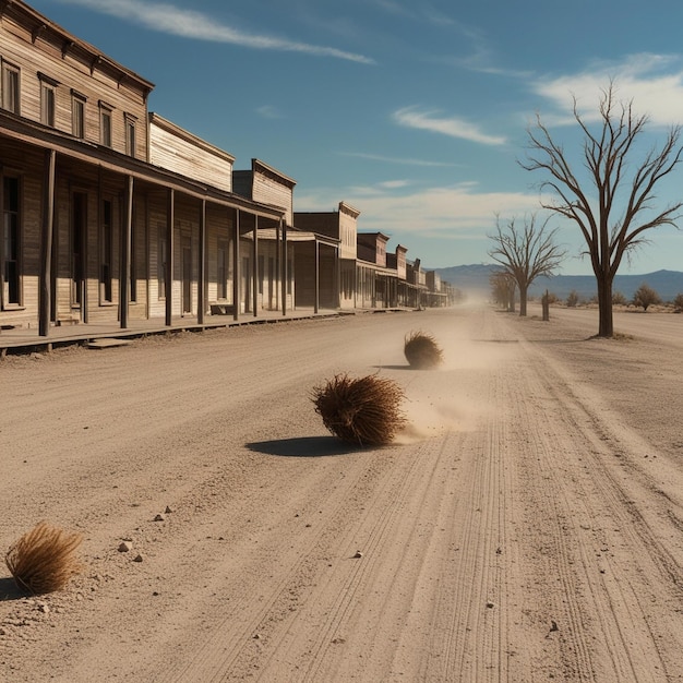 A deserted main street of a