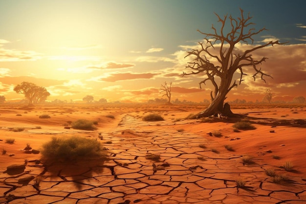 Desertification Spreading in Arid Regions Natural environmental global warming earth image