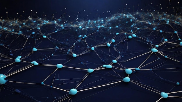 Design an abstract background showcasing interconnected nodes and lines