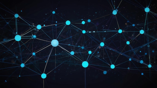 Design an abstract background showcasing interconnected nodes and lines