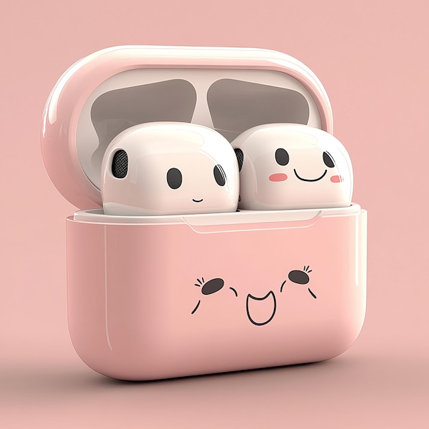 Photo design an airpods case that looks like it has a family