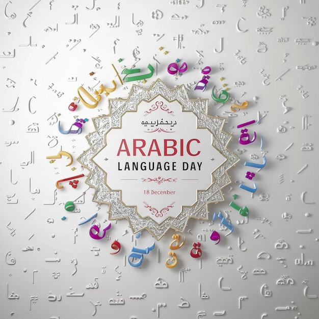 Photo design for arabic language day