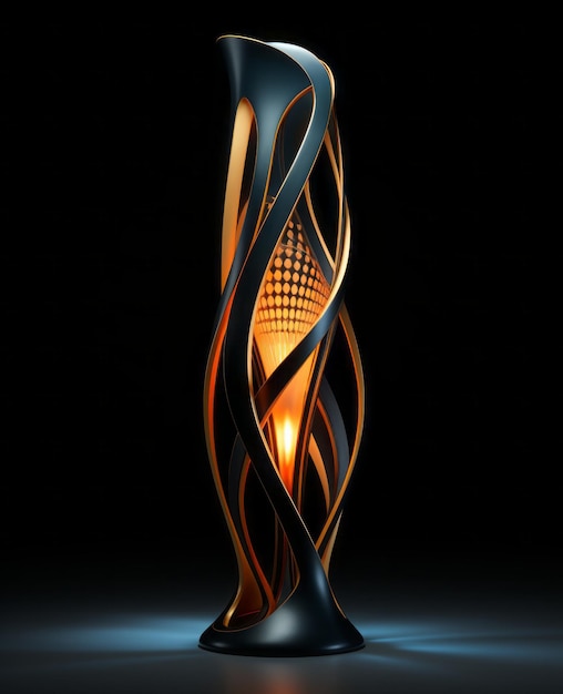 Design an architectural lamp inspired by zaha hadid