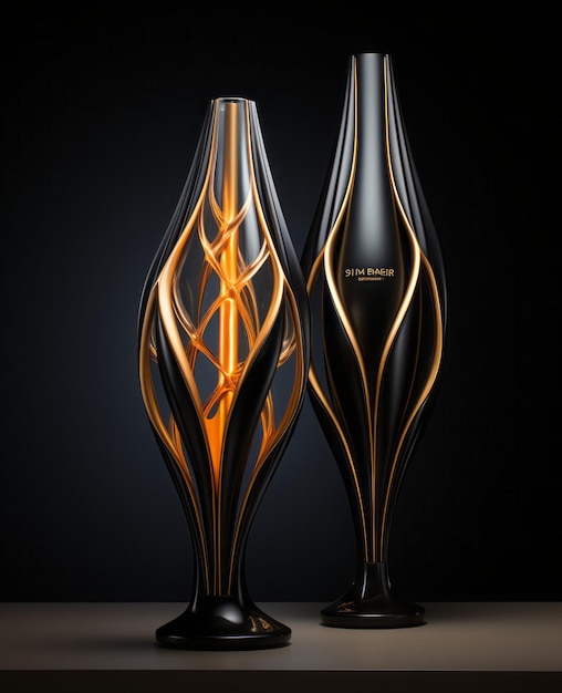 Design an architectural lamp inspired by zaha hadid