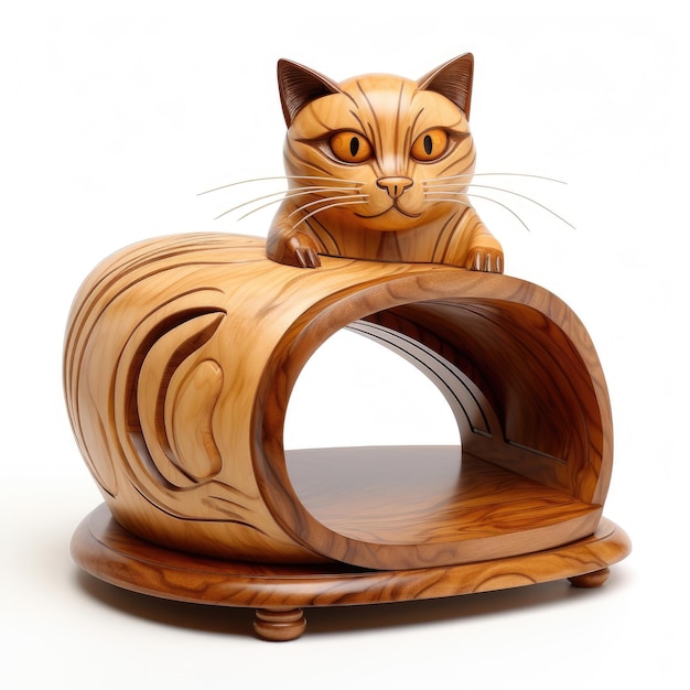 Design of bedside table made in the style of a cat