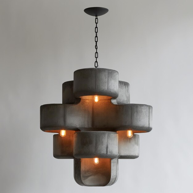 Design Concrete chandelier AI