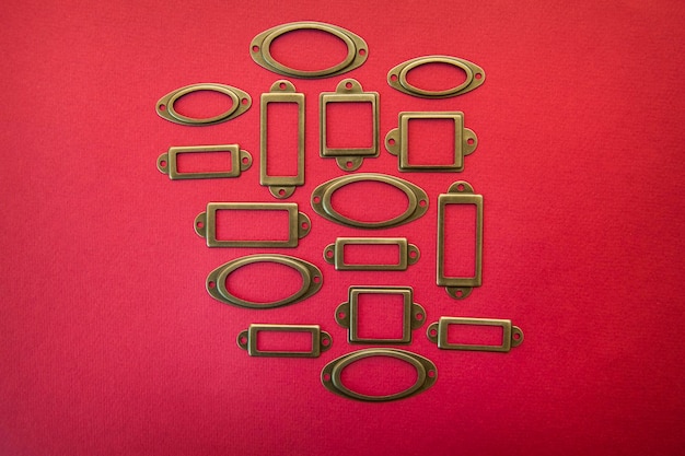 Design element frame for sale on a red background