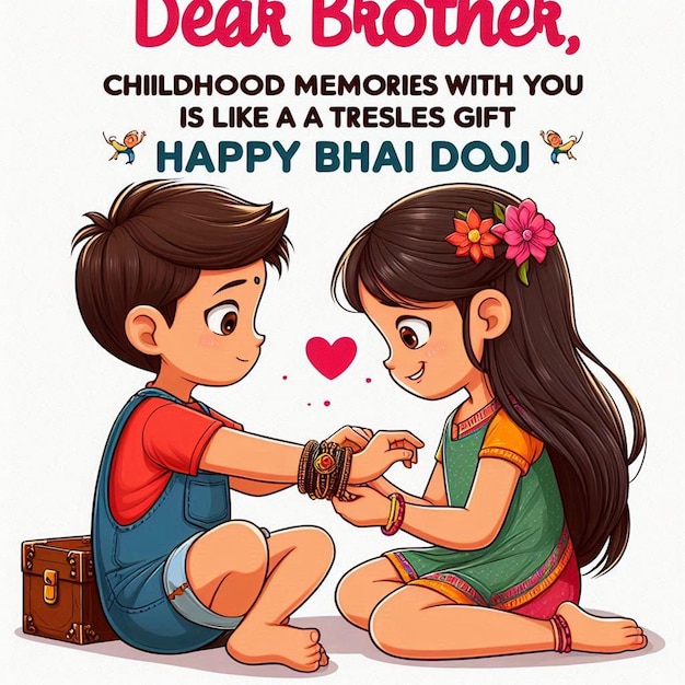 Photo design for happy bhai dooj celebration