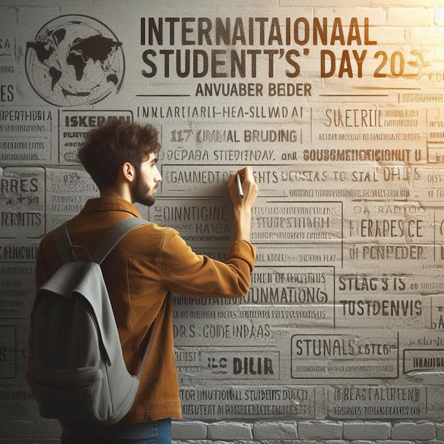 Design For Happy International Students Day Celebration