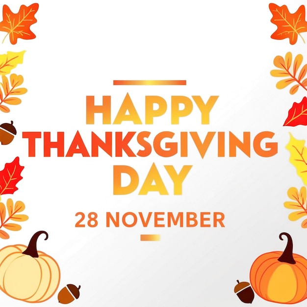 Photo design for happy thanksgiving day