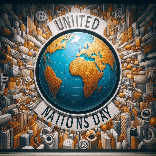 Photo design for happy united nations day celebration