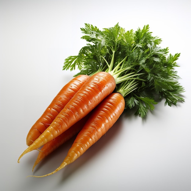 Design a highquality image of a single carrot isolated