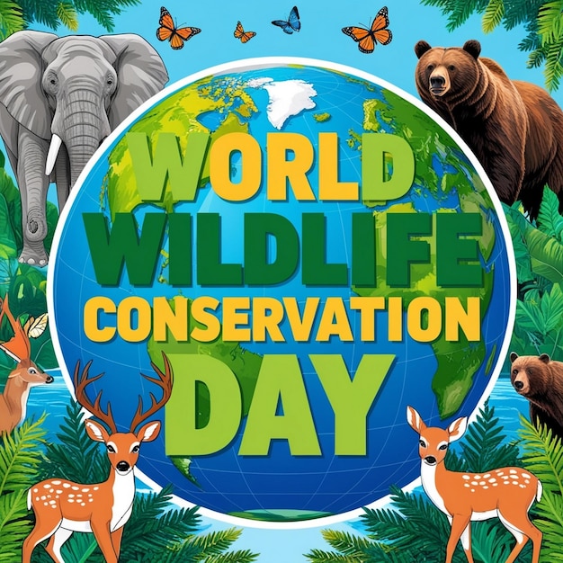 Photo design ideas for world wildlife conservation day banners