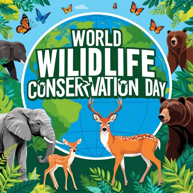 Photo design ideas for world wildlife conservation day banners