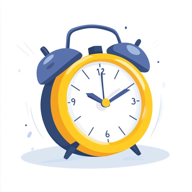 A design illustration of an alarm clock