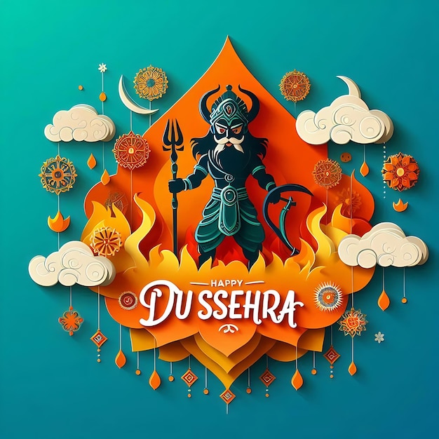 Photo design illustration dussehra background