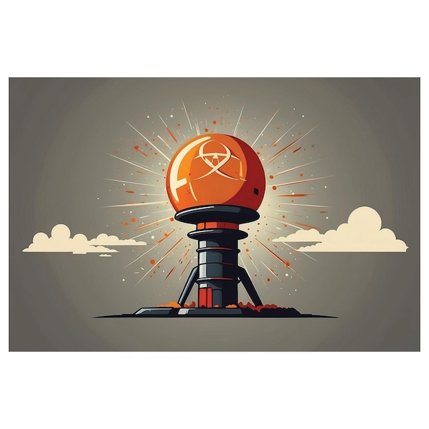 design illustration of the icon of a bomb exploding