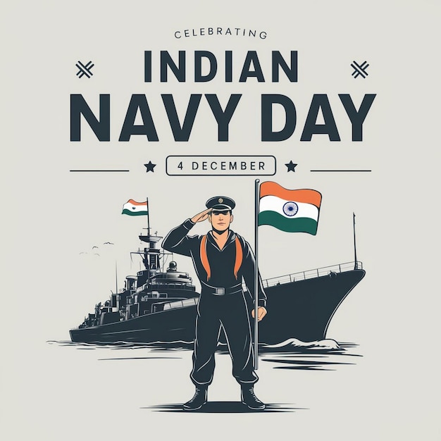 Photo design for indian navy day