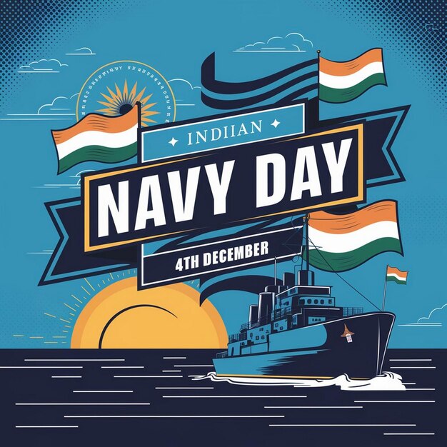 Photo design for indian navy day