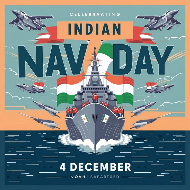 Photo design for indian navy day