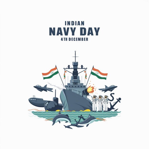 Photo design for indian navy day