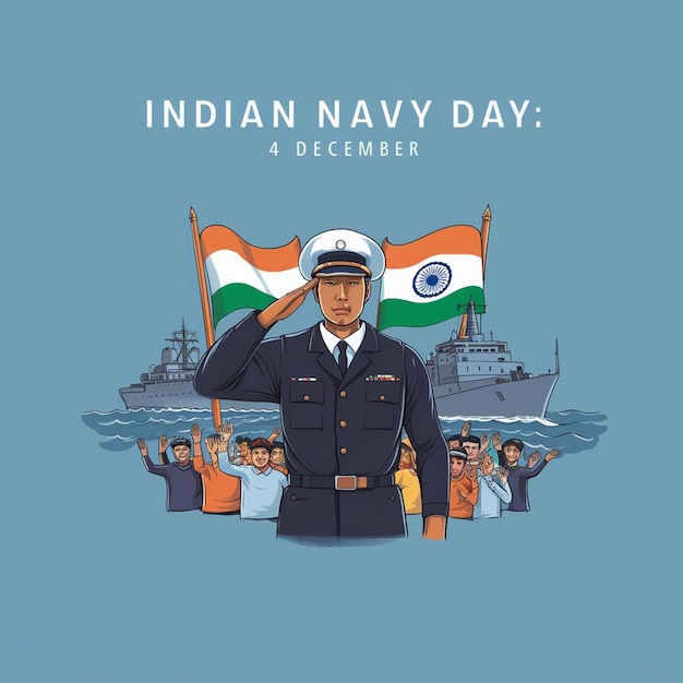 Photo design for indian navy day