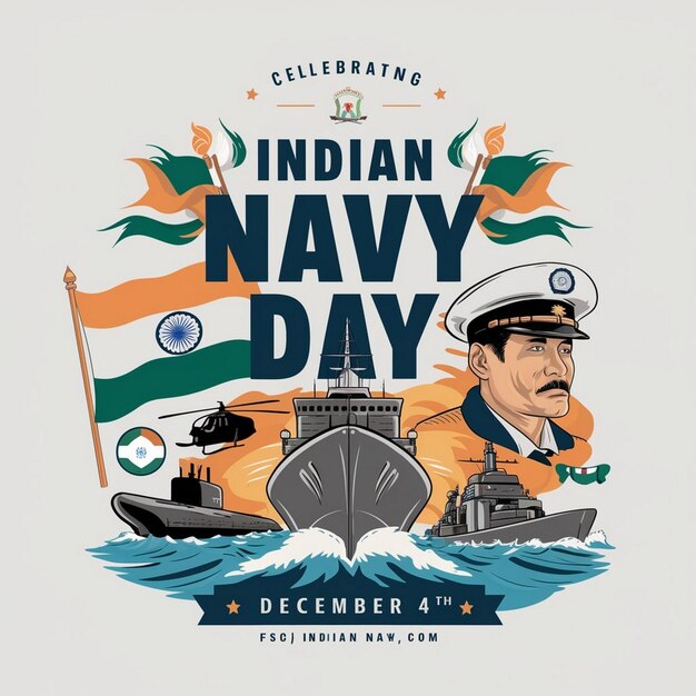 Photo design for indian navy day