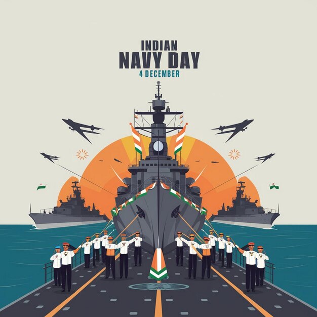 Photo design for indian navy day