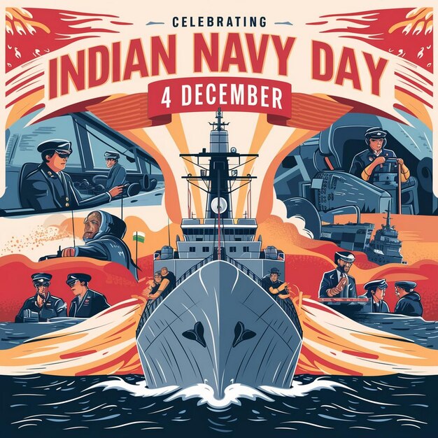 Photo design for indian navy day