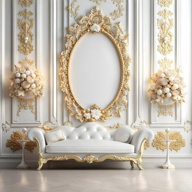 Design interior home living room wall wedding decoration