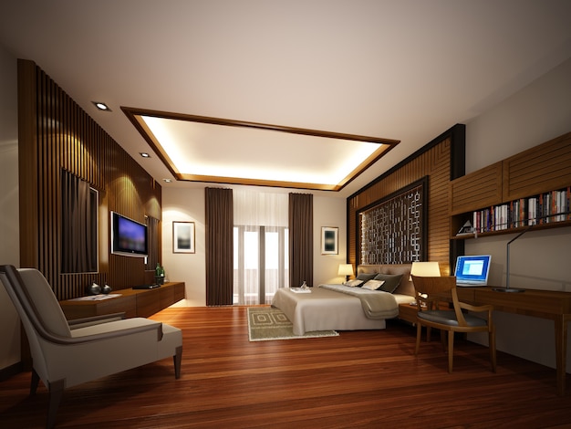 design of interior living room,3d rendering