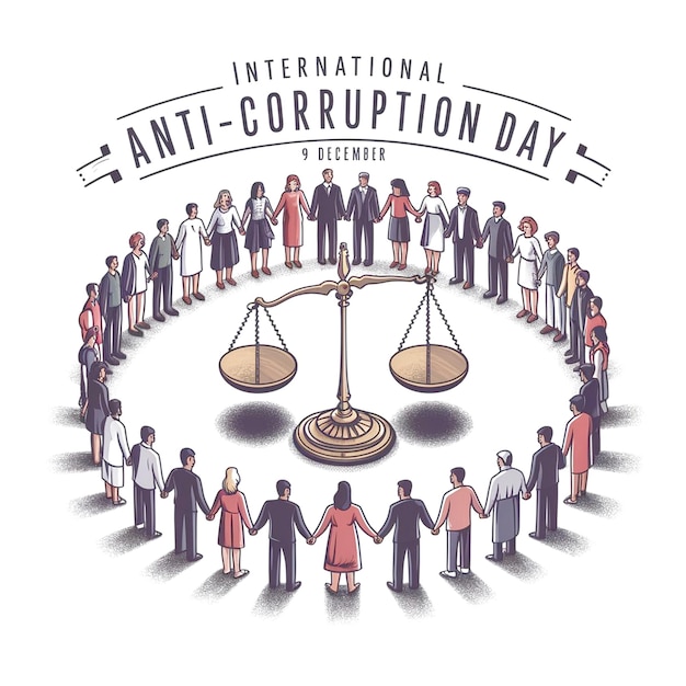 Photo design for international anti corruption day