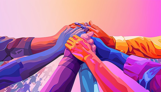 Design lively cover for 'In This Together' with unity amp resilience theme