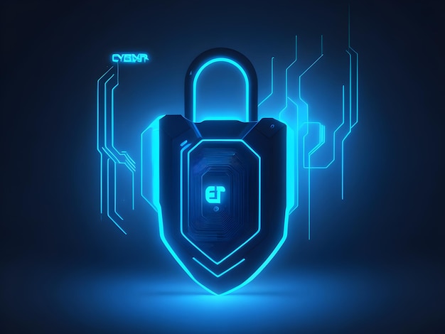 Design logo for cyber security background