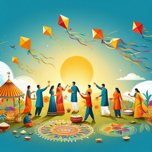 Design for Lohri Makar Sankranti event