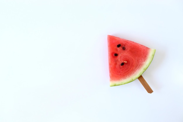 Design of mockup healthy watermelon and watermelon ice cream isolated on white background Clipping Path included on white background