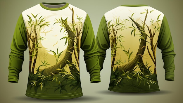 Design Mockup For Sustainable Bamboo Clothing Background Wallpaper