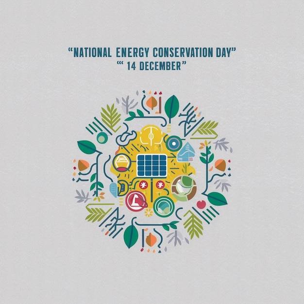 Photo design for national energy conservation day on 14 december