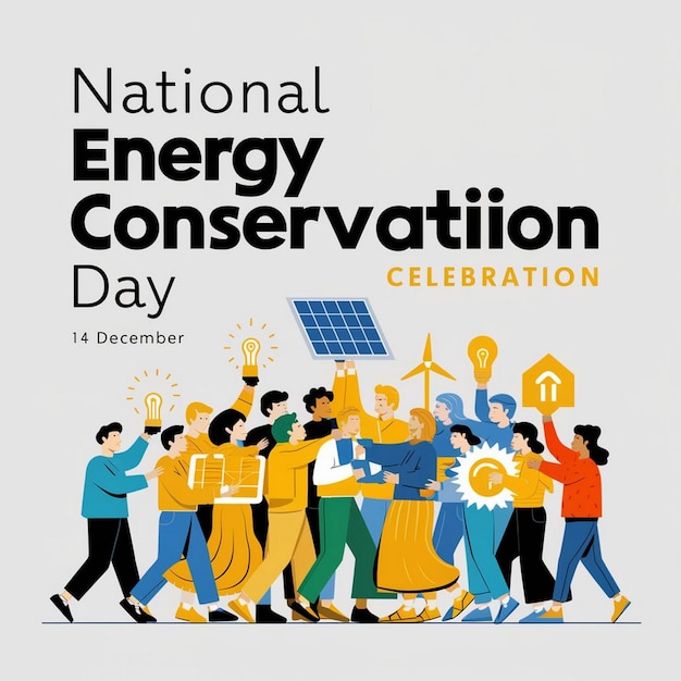 Photo design for national energy conservation day on 14 december