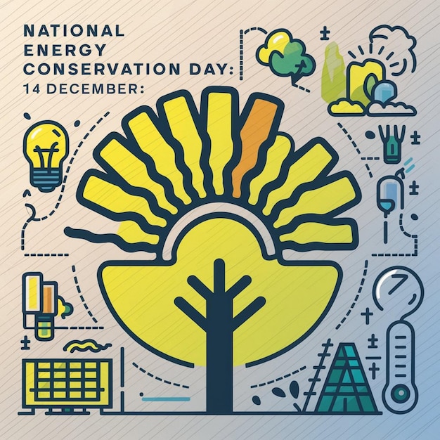 Photo design for national energy conservation day on 14 december