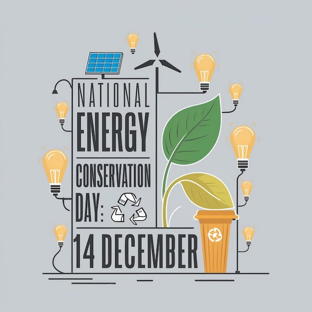 Photo design for national energy conservation day on 14 december