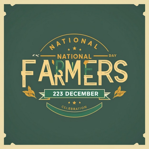 Photo design for national farmers day on 23 december