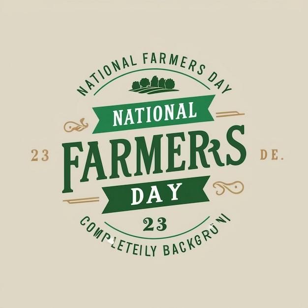 Design For National Farmers Day On 23 December