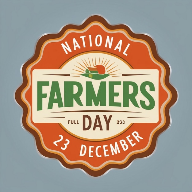 Photo design for national farmers day on 23 december